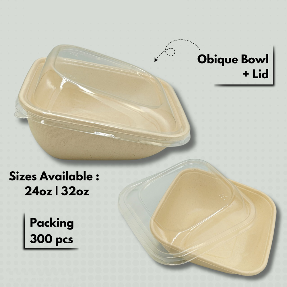 Bagasse Oblique Bowl