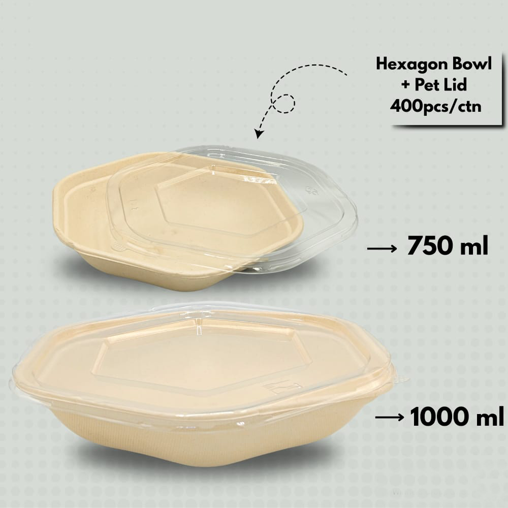 Bagasse Hexagon Bowl